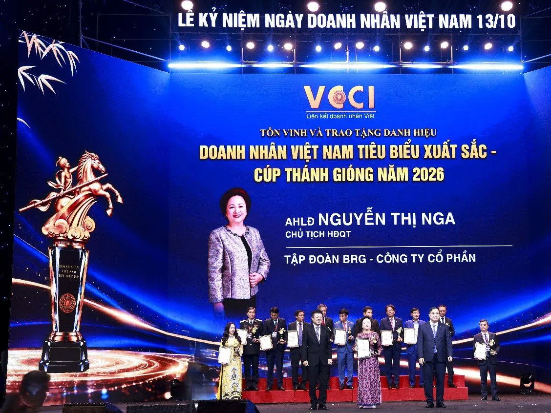 Anh hùng Lao động Nguyễn Thị Nga được vinh danh Doanh nhân Việt Nam tiêu biểu xuất sắc – Cúp Thánh Gióng năm 2026