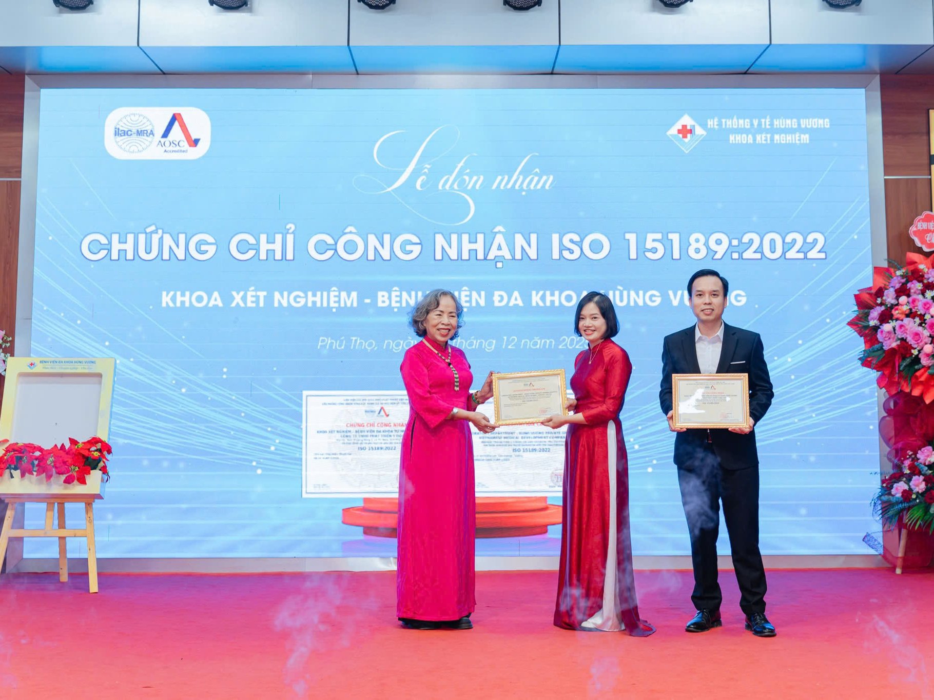 Bệnh viện Đa khoa Hùng Vương đón nhận chứng chỉ ISO 15189:2022