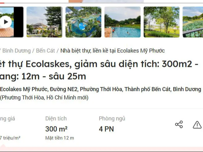 Biệt thự ở TP HCM được rao bán giá ngang nhà ở xã hội