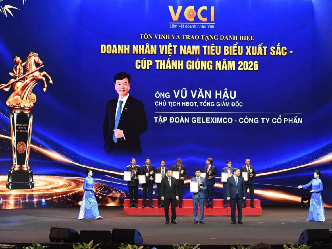 Chủ tịch Tập đoàn Geleximco được vinh danh Doanh nhân Việt Nam tiêu biểu - Cúp Thánh Gióng 2026
