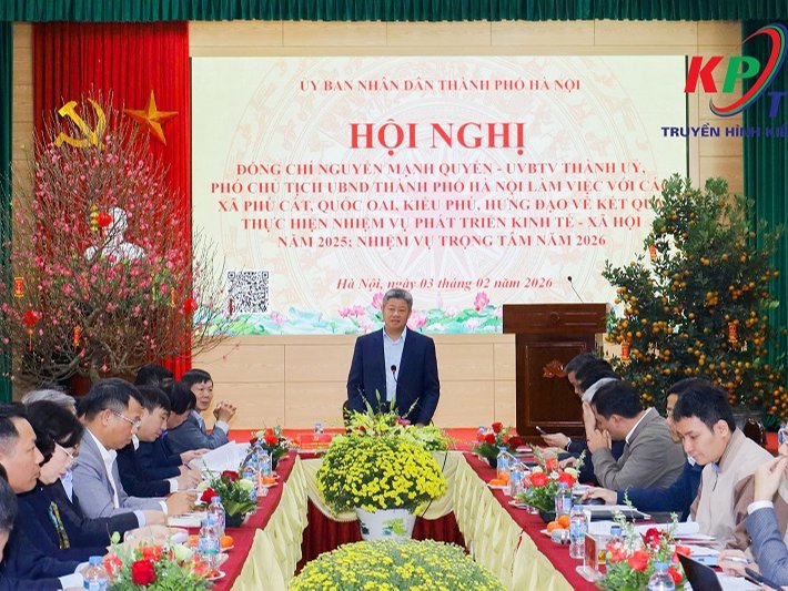 Đồng chí Nguyễn Mạnh Quyền - Phó chủ tịch UBND Thành phố Hà Nội làm việc với 4 xã, huyện Quốc Oai cũ