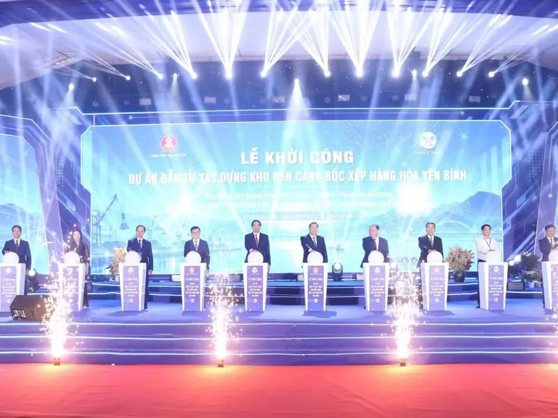 Gỡ "nút thắt" chi phí logistics, Thái Nguyên khởi công cảng thủy nội địa Yên Bình 435 tỷ đồng