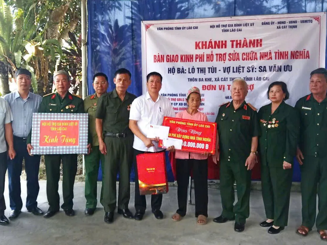 Lào Cai: Ngôi nhà tình nghĩa của vợ liệt sĩ 84 tuổi ở xã Cát Thịnh được sửa chữa khang trang, bền đẹp