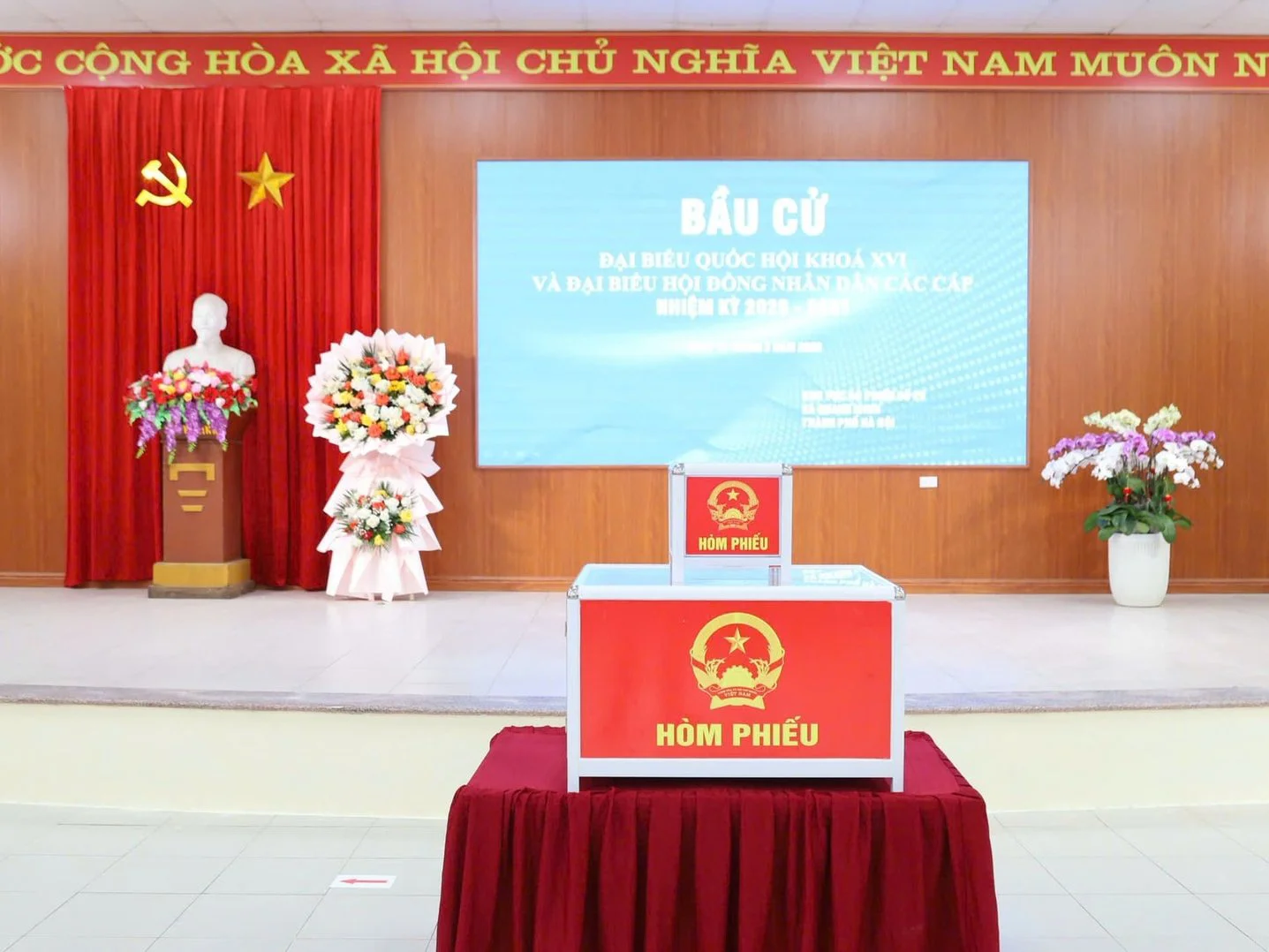 Quang Minh sẵn sàng cho điểm cầu truyền hình trực tiếp ngày bầu cử