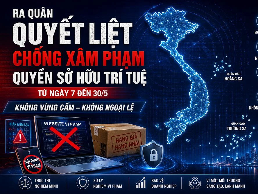 Ra quân quyết liệt chống xâm phạm quyền sở hữu trí tuệ