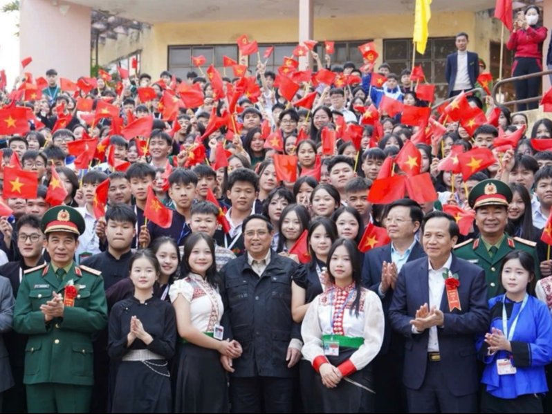 Thủ tướng Phạm Minh Chính dự Lễ khởi công công trình trường Phổ thông vùng cao Việt Bắc