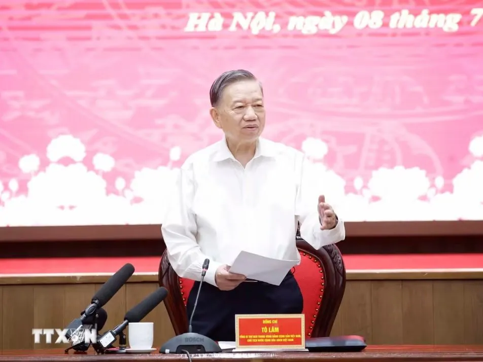 Tổng Bí thư, Chủ tịch nước Tô Lâm: Hà Nội phải tăng trưởng nhanh hơn, chất lượng phát triển phải tốt hơn