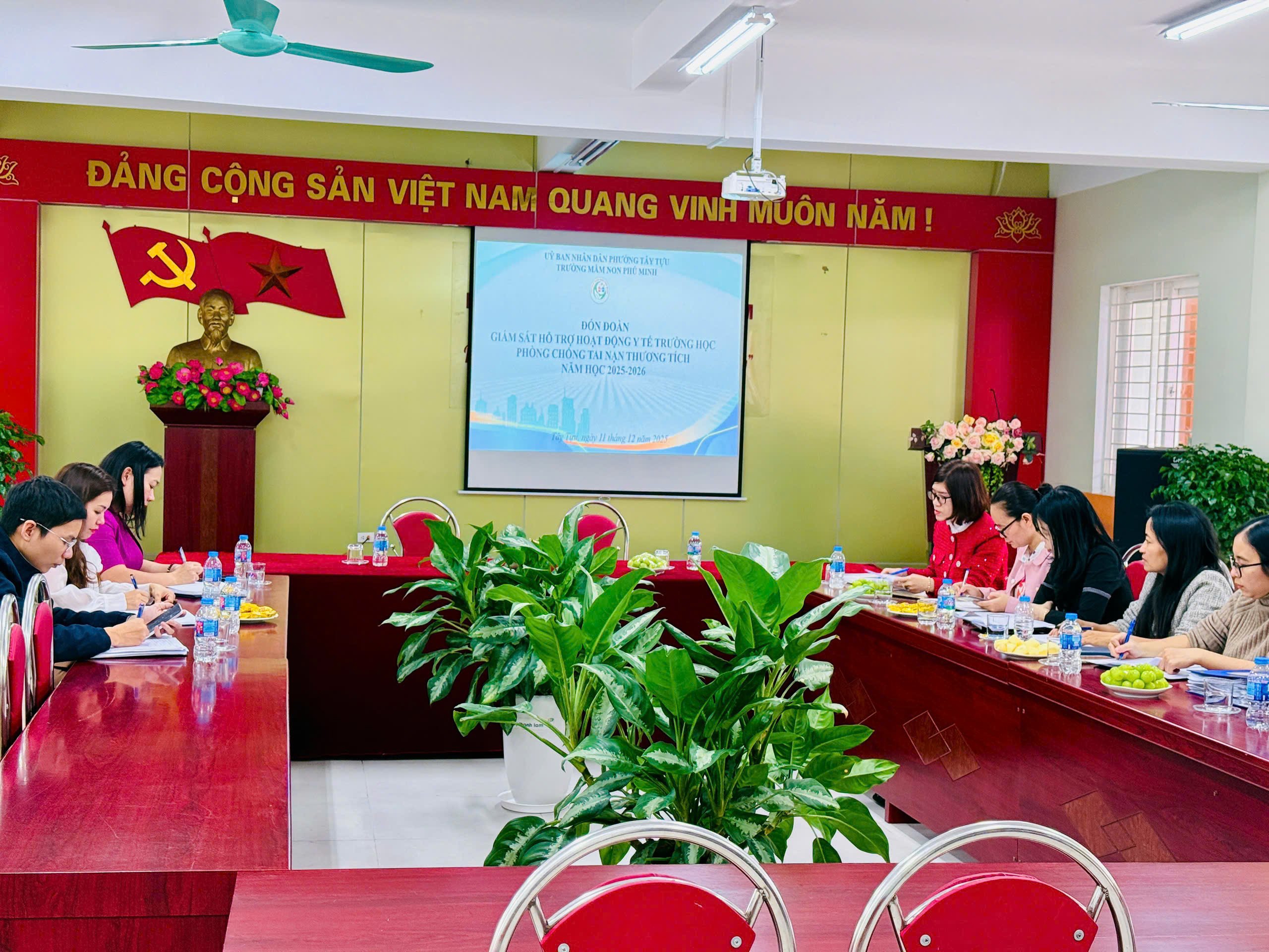 Trường mầm non Phú Minh thực hiện tốt công tác Y tế trường học