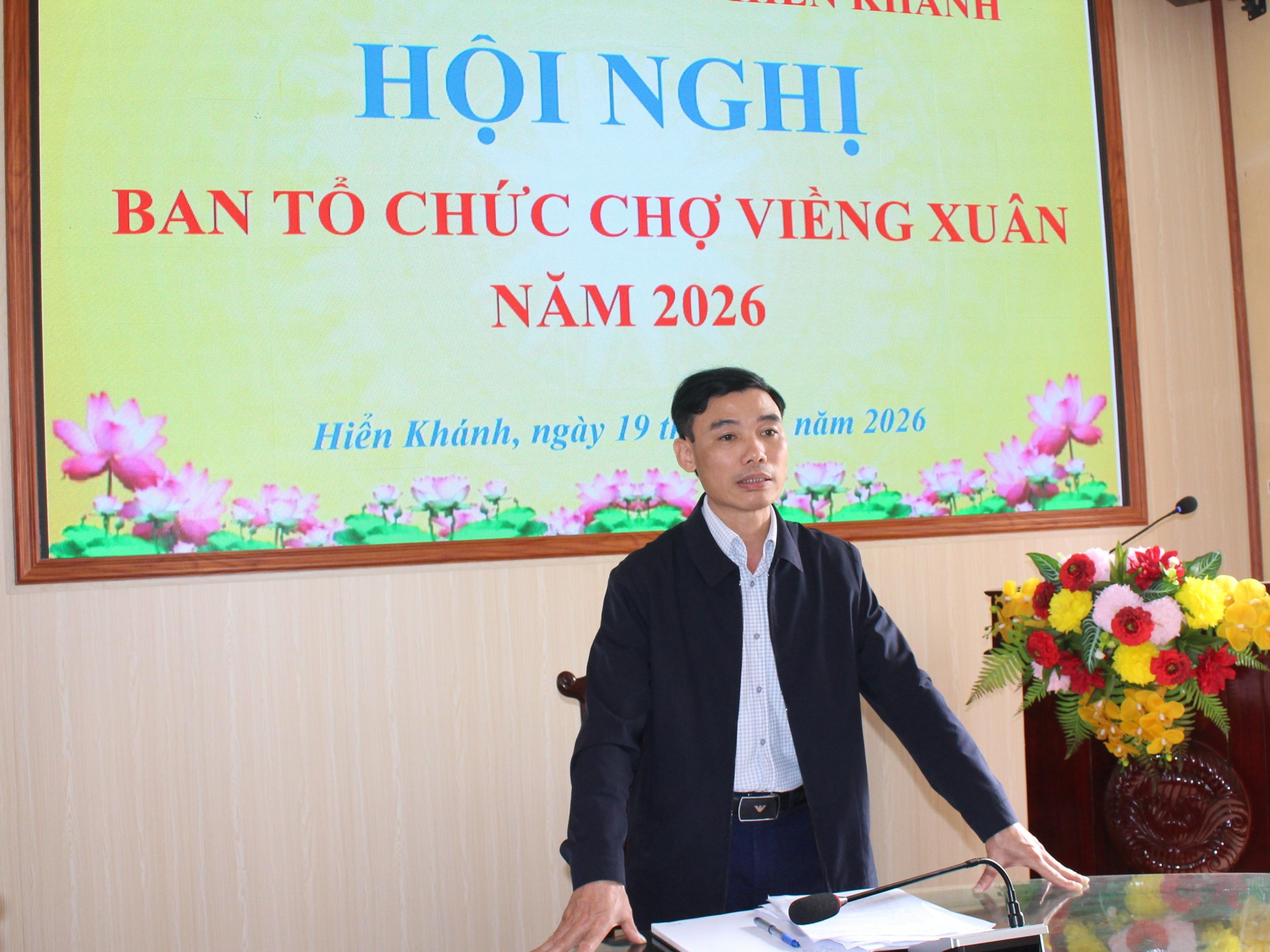 UBND xã Hiển Khánh: Hội nghị ban tổ chức Chợ Viềng Xuân năm 2026