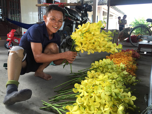 Thương binh làm giàu từ trồng lan