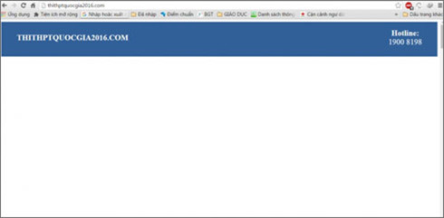 Xuất hiện website xem điểm thi THPT Quốc gia 2016 giả mạo