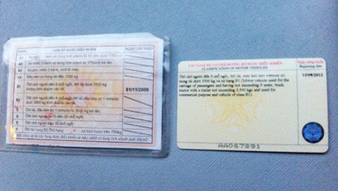 Các thủ tục đổi giấy phép lái xe bằng vật liệu PET