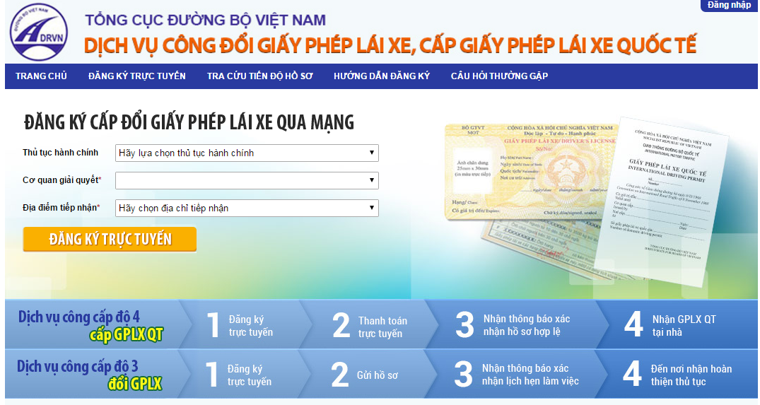 Các thủ tục đổi giấy phép lái xe bằng vật liệu PET