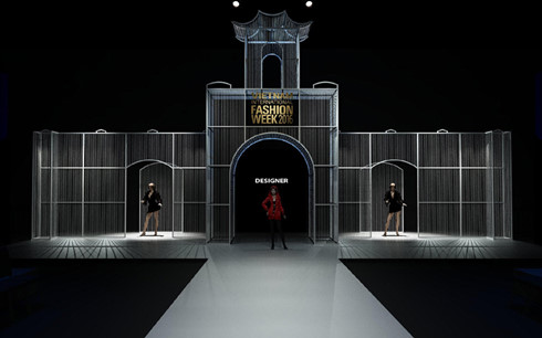 Hình ảnh sàn catwalk 40m của Tuần lễ thời trang quốc tế Việt Nam