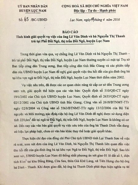 Vụ thương binh nặng hơn 20 năm đi đòi đất ở Bắc Giang: Thanh tra tỉnh kết luận hàng loạt sai phạm