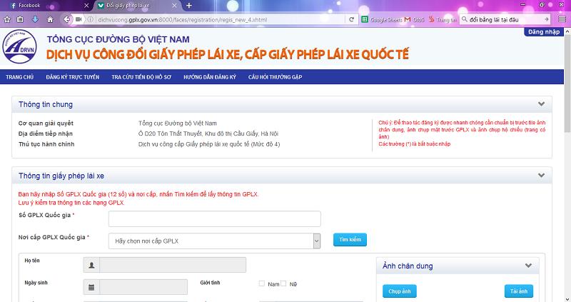Cách đăng ký đổi GPLX quốc tế qua mạng trong 10 phút