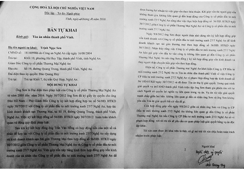 Vì sao ông Trịnh Ngọc Sơn không dám đối mặt với sự thật?