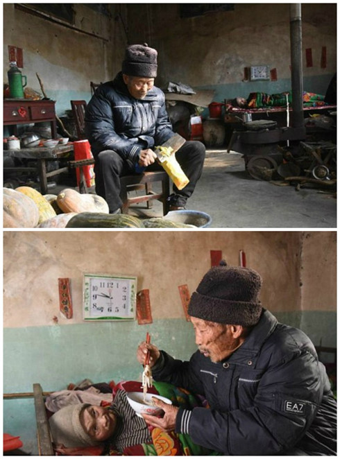 Câu chuyện cảm động về người đàn ông dành 56 năm chăm sóc vợ bị liệt