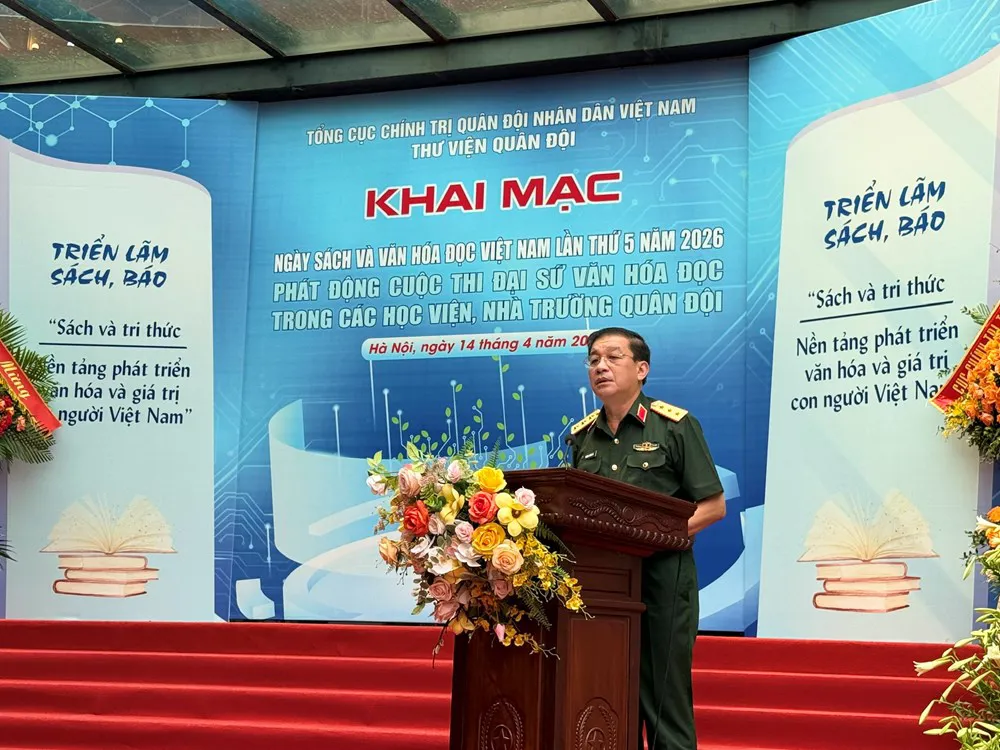 Khai mạc Ngày Sách và Văn hóa đọc lần thứ 5 năm 2026 trong QĐND Việt Nam