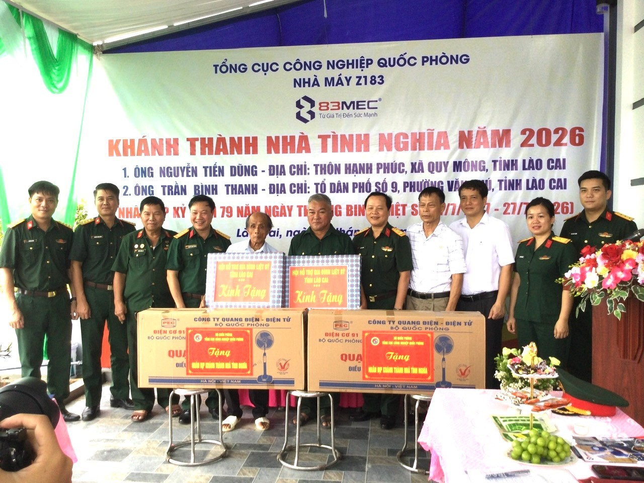 Lào Cai: Trao nhà tình nghĩa cho thương binh và nạn nhân chất độc da cam