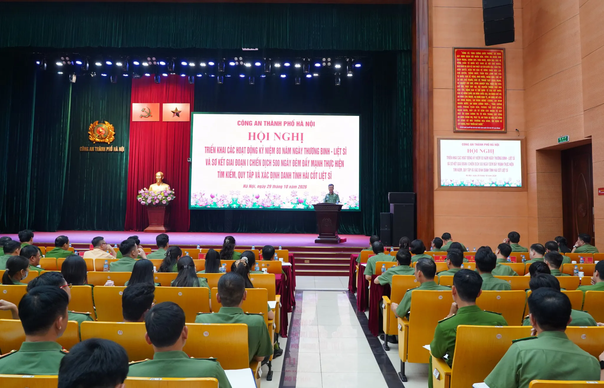 Công an Hà Nội triển khai hoạt động kỷ niệm 80 năm Ngày Thương binh - Liệt sĩ, sơ kết Chiến dịch 500 ngày đêm