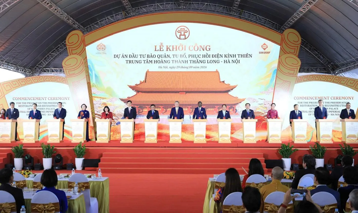 Hà Nội: Khởi công Dự án đầu tư bảo quản, tu bổ, phục hồi Điện Kính Thiên