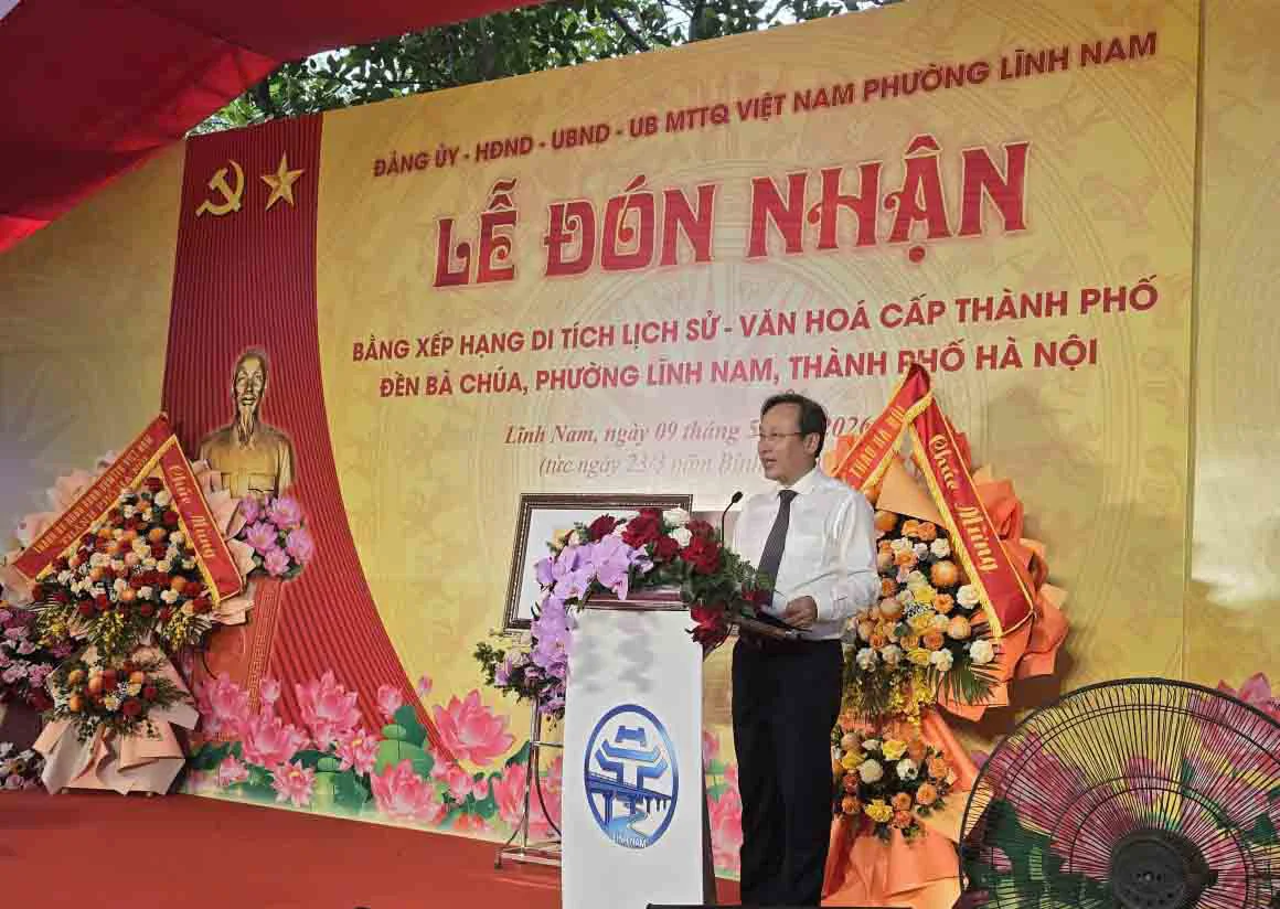 Phường Lĩnh Nam (Hà Nội): Đền Bà Chúa được công nhận Di tích cấp thành phố.