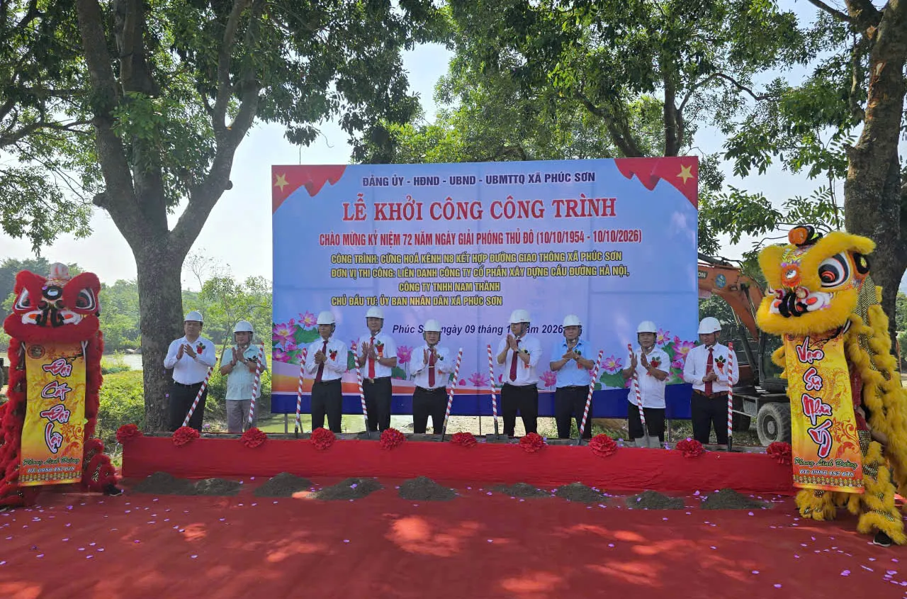 Xã Phúc Sơn, TP Hà Nội: Khánh thành và khởi công các Công trình chào mừng giải phóng Thủ Đô