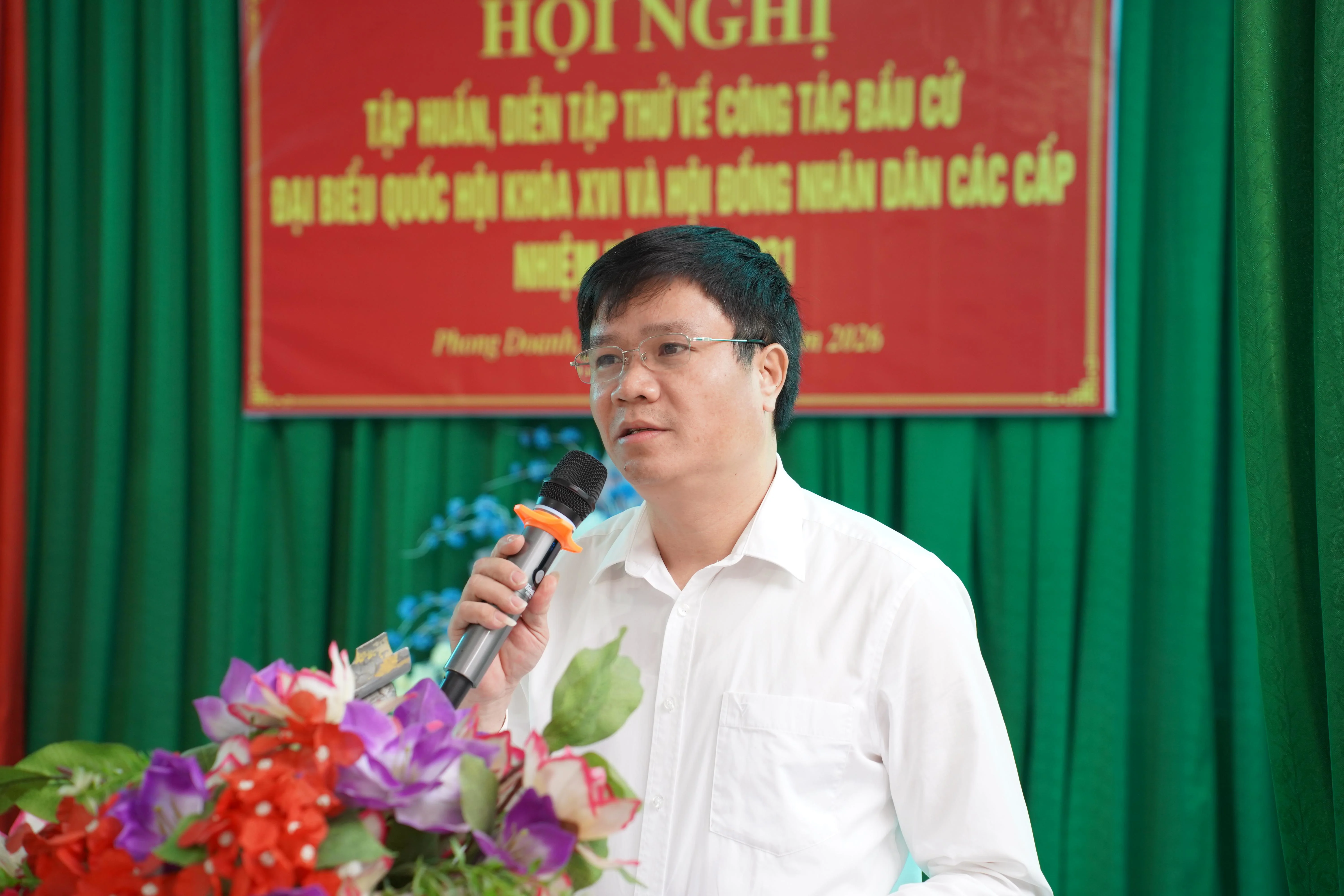 Xã Phong Doanh, Ninh Bình tổ chức tập huấn và diễn tập về công tác bầu cử