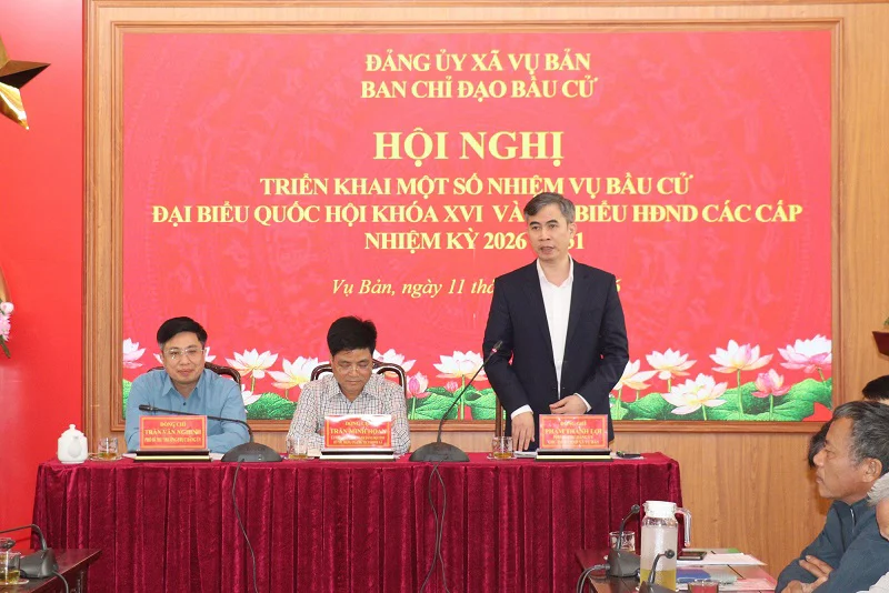 Ban chỉ đạo bầu cử xã Vụ Bản triển khai nhiệm vụ trọng tâm công tác bầu cử