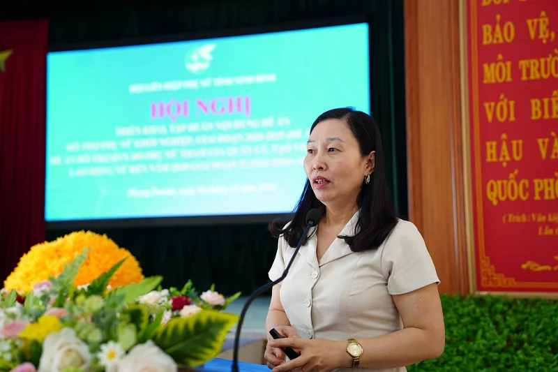 Hội LHPN xã Phong Doanh tổ chức hội nghị tập huấn, triển khai các đề án hỗ trợ phụ nữ khởi nghiệp giai đoạn mới