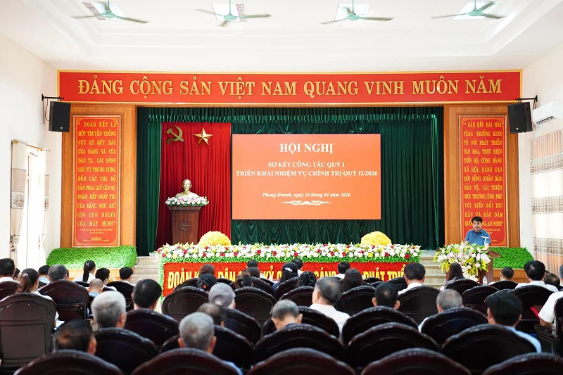 Hội nghị sơ kết công tác quý I, triển khai nhiệm vụ trọng tâm quý II năm 2026 tại xã Phong Doanh
