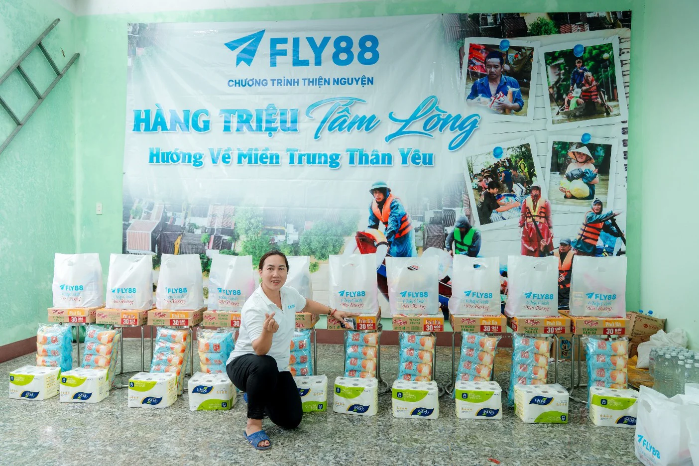 Công ty FLY88 - miền Trung ấm lại trong hành trình nhân ái