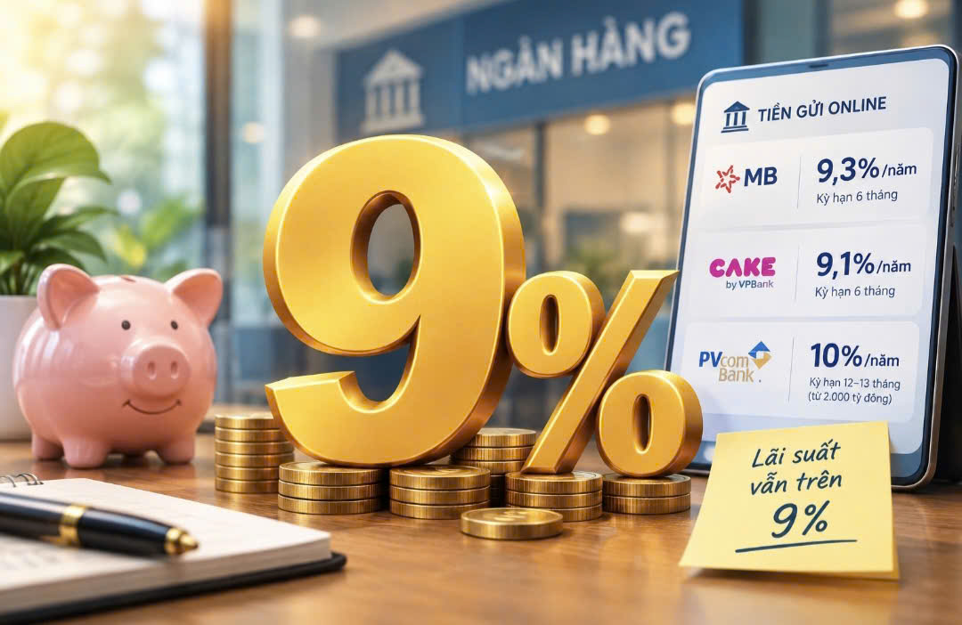 Lãi suất đã giảm: Vẫn dễ dàng tìm ưu đãi trên 9%/năm