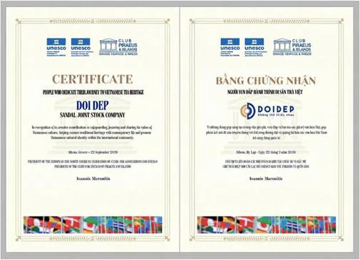 UNESCO vinh danh thương hiệu DOIDEP: Người vun đắp hành trình di sản trà việt