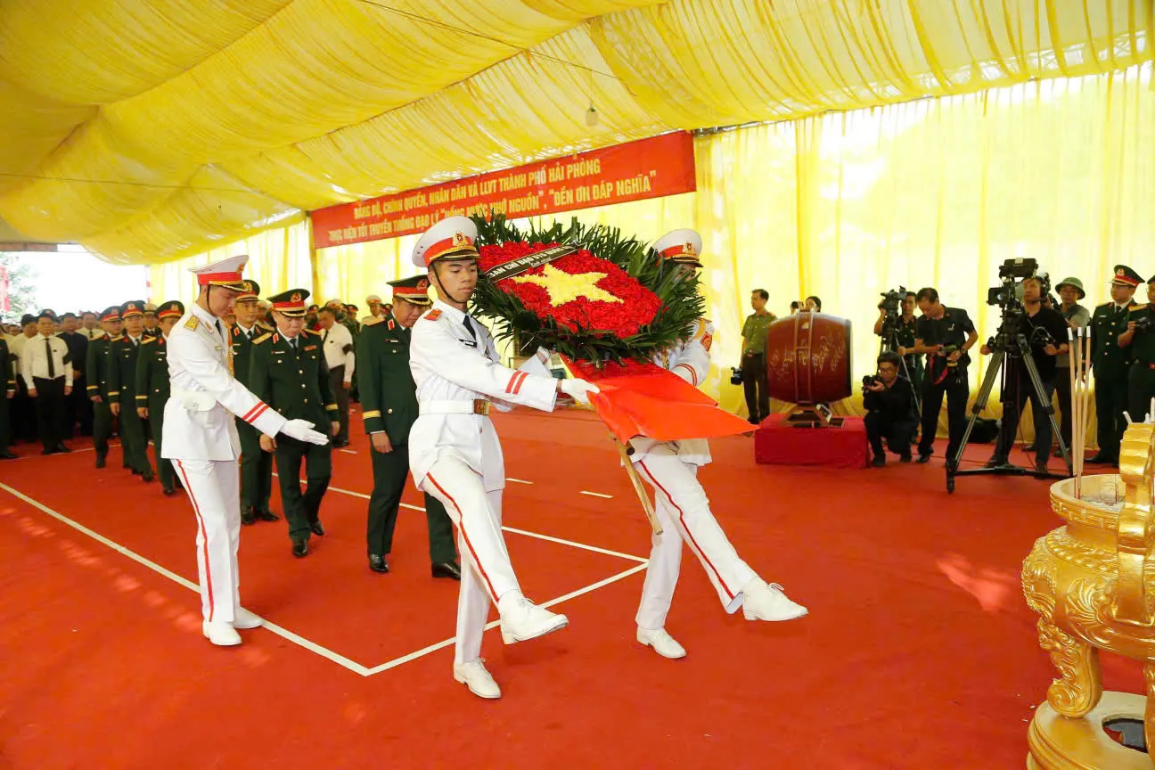TP.Hải Phòng thành kính lễ viếng, truy điệu, an táng hài cốt liệt sĩ và đồng bào tử nạn