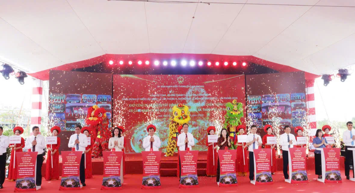 TP.Hải Phòng khởi công, khánh thành 14 công trình, dự án chào mừng các ngày lễ lớn