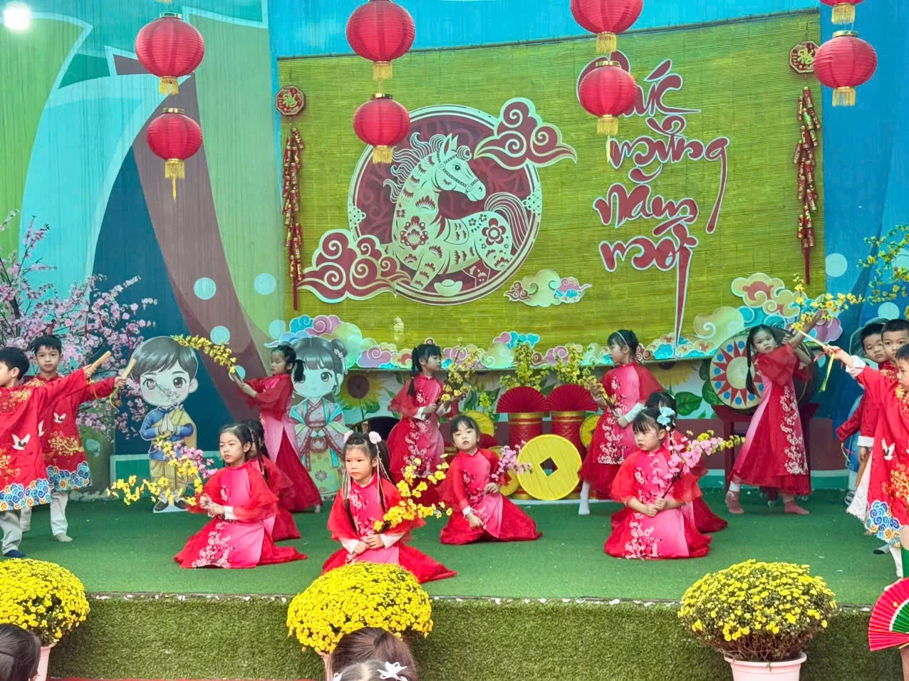 Sắc xuân Châu Á cùng cô trò Trường Mầm non Lê Quý Đôn