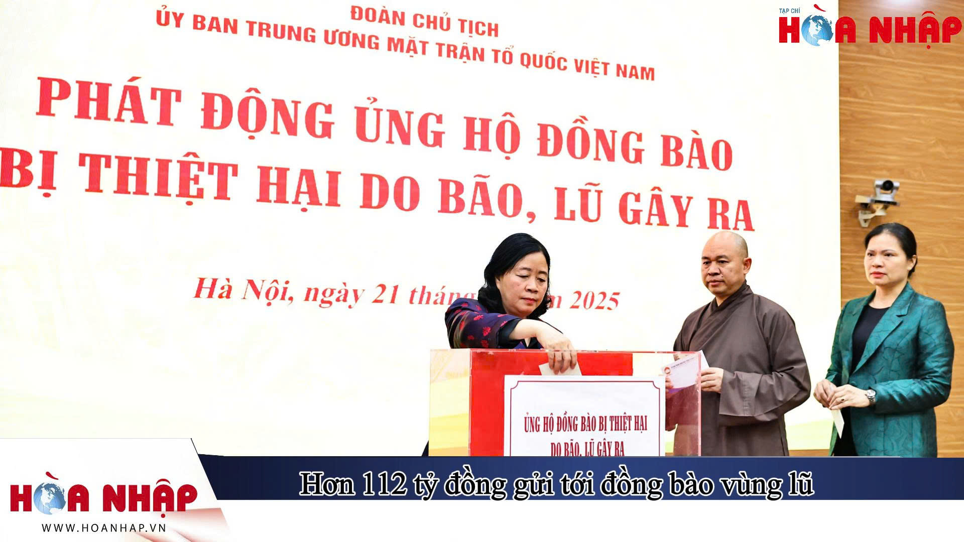 Hơn 112 tỷ đồng gửi tới đồng bào vùng lũ